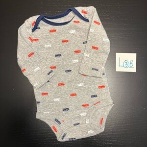 ⭐️5/$10.00⭐️ Carter’s 3m Long Sleeve Onesie with Firetruck Print